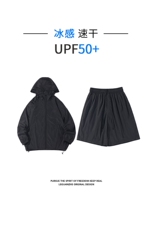2024夏季新款港风白底大码成衣UPF50+M-5XHQ24461-P85，男装休闲套装，电商A022
