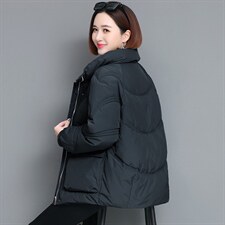 时尚简约大气棉服外套显瘦保暖女士冬装新款，女装棉衣/棉服，雪樱依海