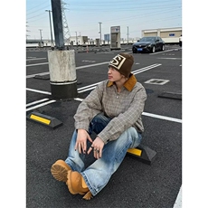 RL0693-P68网图老钱风灯芯绒领外套夹克ins日系原宿潮流流行慵懒，男装夹克，电商C233