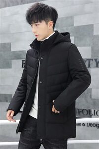 冬季男士棉衣大棉袄中长款棉服立领连帽防风防寒宽松M183图片