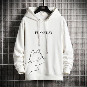 WY2149-P35 加绒款-P40 纯连帽卫衣男大码运动帽衫宽松薄 网格图片