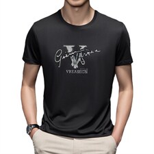 爸爸t恤短袖夏装2023新款男士中年人圆领休闲百搭老年人体恤衫，男装T恤，电商B212（原钱塘6029）