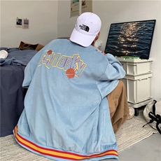 灯芯绒美式棒球服男春秋季大码外套潮流ins韩版潮牌百搭宽松夹克，男装夹克，星座1210-1