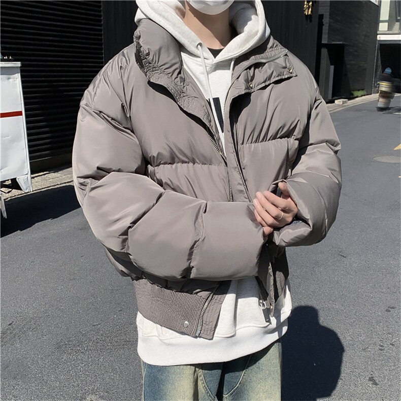 冬季新款加厚立领棉衣美式潮牌宽松短款面包服外套男士W8001-P90,男装棉衣,星座512-4