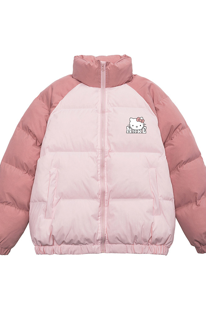 白底冬季时尚百搭情侣字母印花立领棉服外套MY66605P115控158,男装棉衣,电商A268-1