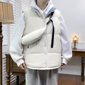 送包双面穿棉马甲男女韩版潮流保暖2024冬季ins棉衣外套MF252-P70图片