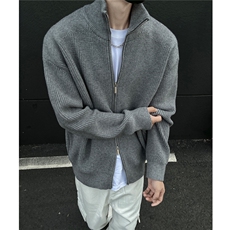秋冬装cleanfit四角缝线高领针织开衫毛衣外套男H1016P78，男装针织衫/毛衣，电商A341