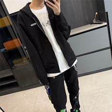 新款百搭气质简约慵懒文艺流行满钻曼巴棉双层夹克原宿WY8173P60，男装夹克，星座1013-5