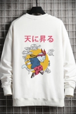 S6012-P28加绒款-P33秋季圆领卫衣男大码韩版宽松长袖外套网格，男装卫衣，电商A040A
