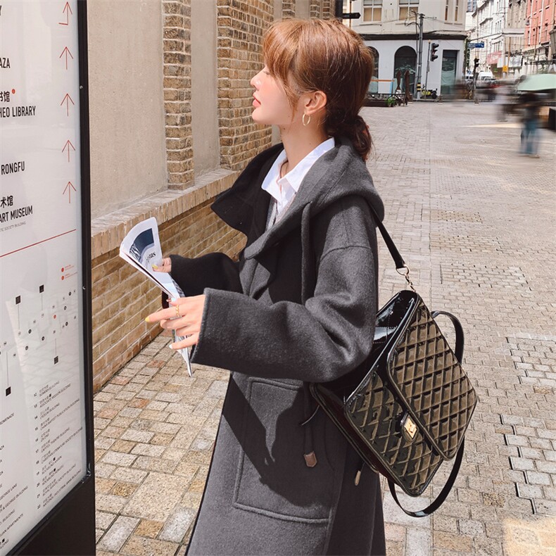 档口现货连帽双面呢大衣羊毛外套2C219A-2632-P285K378,女装毛呢外套,2B237