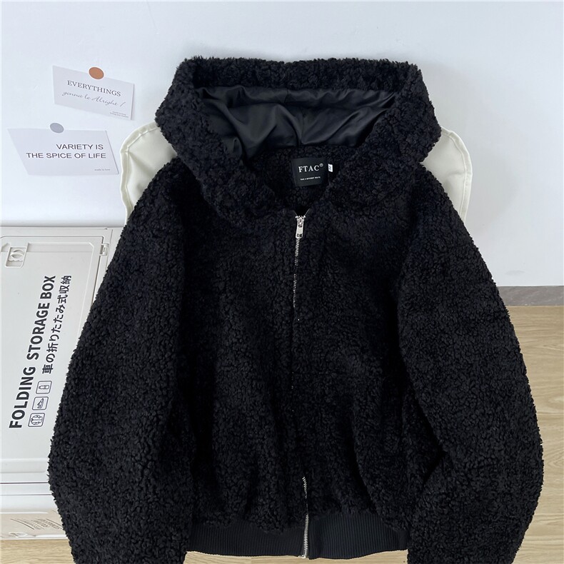 美式加厚羊羔毛棉衣外套女男冬季保暖连帽棉服M0782-P95,男装棉衣,星座308B-2