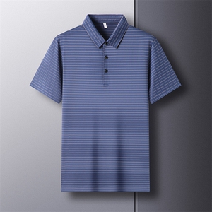夏季商务休闲男士短袖polo衫中年男翻领T恤HP76220-P130图片