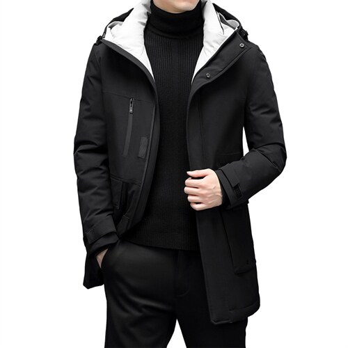 2023冬季新款羽绒服男士白鸭绒防寒服中年爸爸装外套YYYR109-P280图片