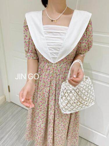 减领的连衣裙，女装连衣裙，JIN GO