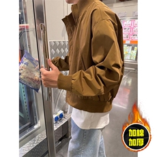 现货冬季美拉德立领飞行夹克廓形高街棒球服加棉加厚棉衣外套，男装夹克，电商A486-1
