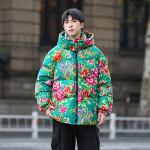 N3可脱卸帽男女休闲棉衣外套棉服保暖防寒新中式团队表演出汉服潮图片