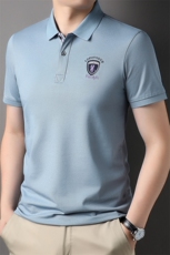 夏季新款保罗衬衫领衣服Polo衫中年男士短袖T恤刺绣翻领半袖体恤，男装T恤，电商B212（原钱塘6029）