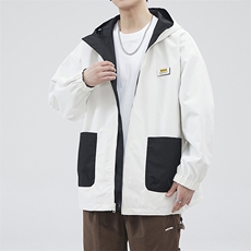 新款现货户外双面穿立领夹克男冲锋衣外套JK902-P80，男装夹克，星座1204-3