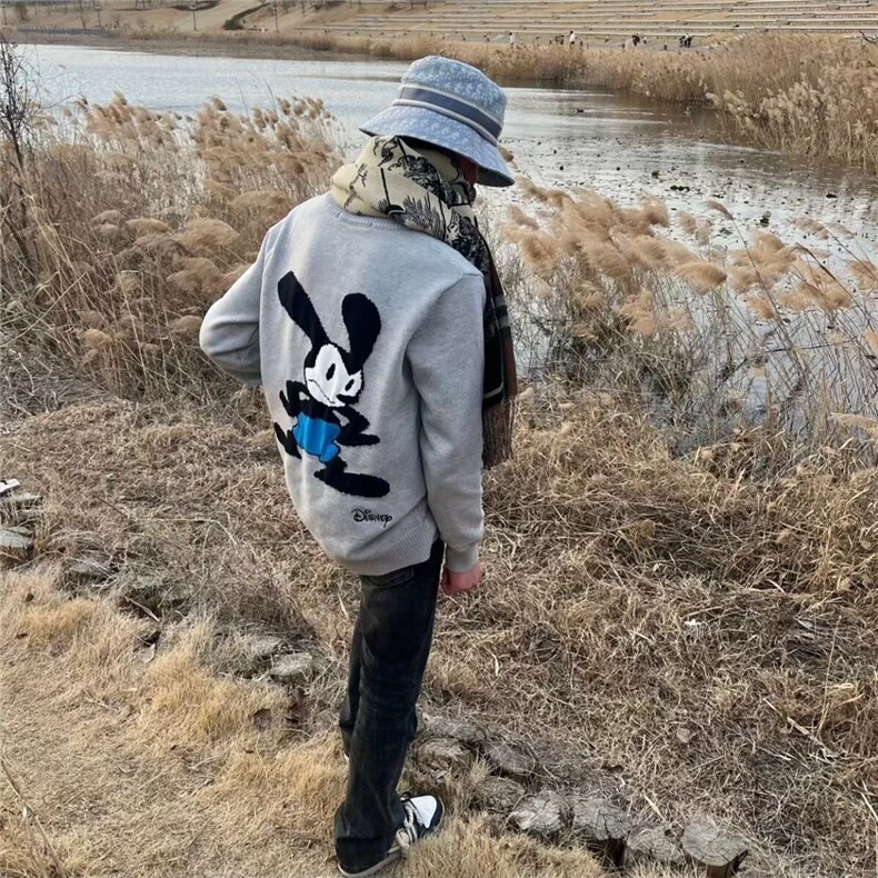 RT01 M-3XL）P65美式复古卡通毛衣图片