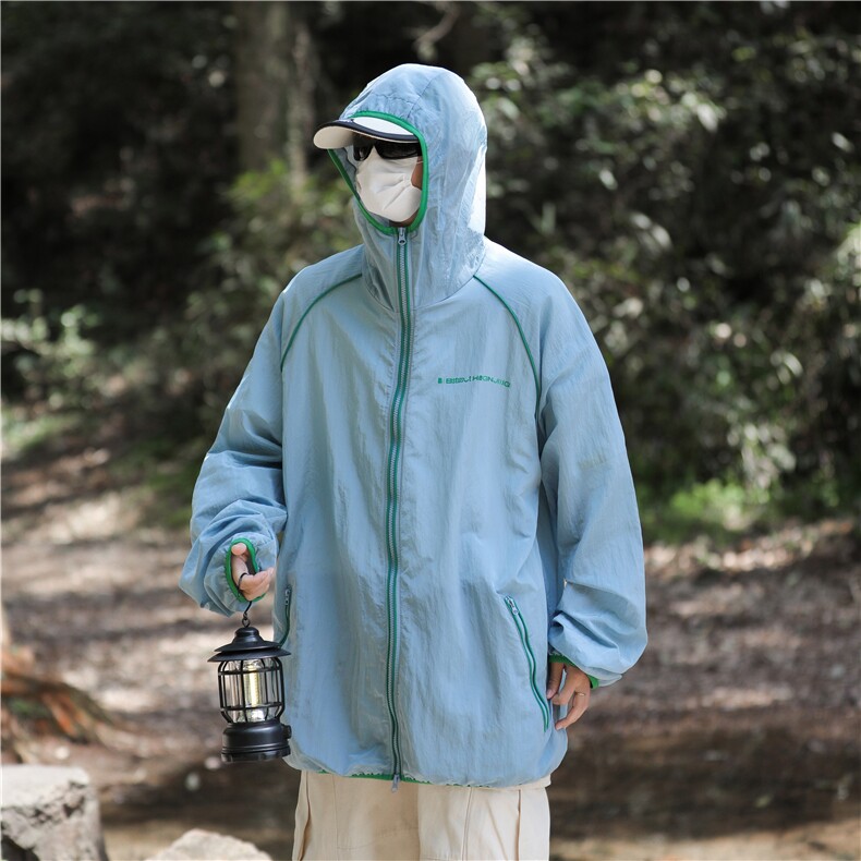 F303-P43 2024夏季新款美式时尚防晒服男山系轻薄速干夹克 现货图片