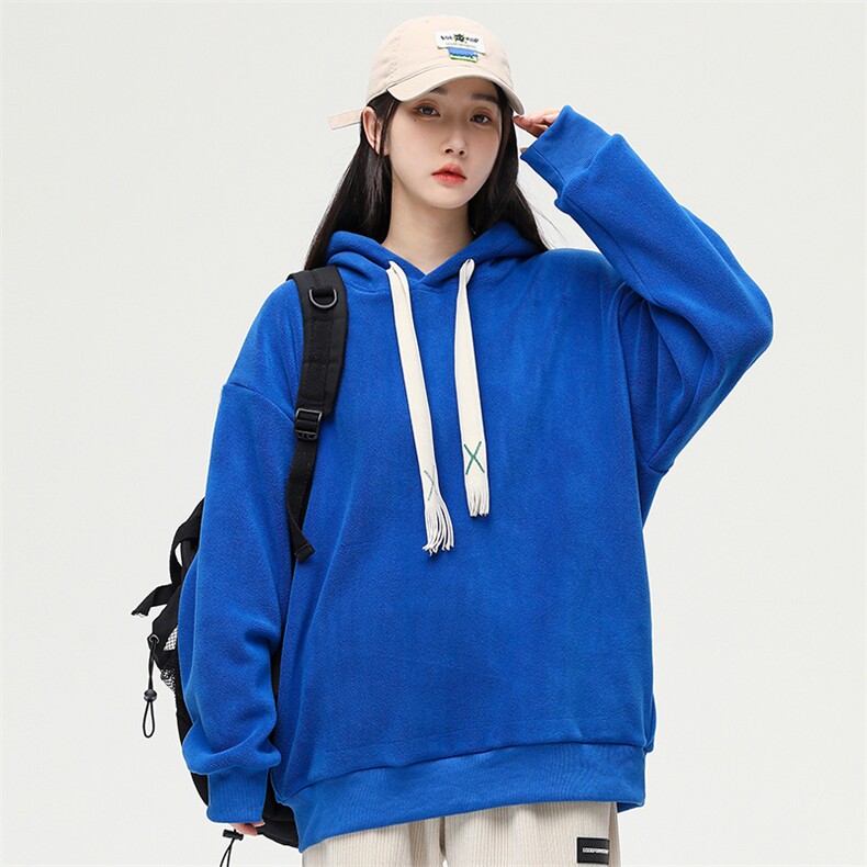奥粒绒外套基础纯色休闲百搭连帽抽绳卫衣男女同款EY-3663-P85,女装短外套,电商B306