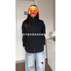 重磅秋冬北极绒双拉链毛衣开衫美式复古休闲慵懒风宽松针织衫外套，男装针织衫/毛衣，电商A486