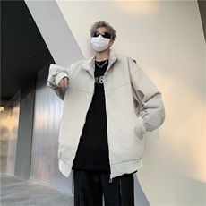 美式复古外套男春秋新款设计感小众高街潮牌宽松休闲工装夹克，男装夹克，星座716-2