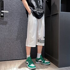 QK72227-P25冰丝七分裤男大码速干短裤男五分裤港风，男装休闲裤，电商A040
