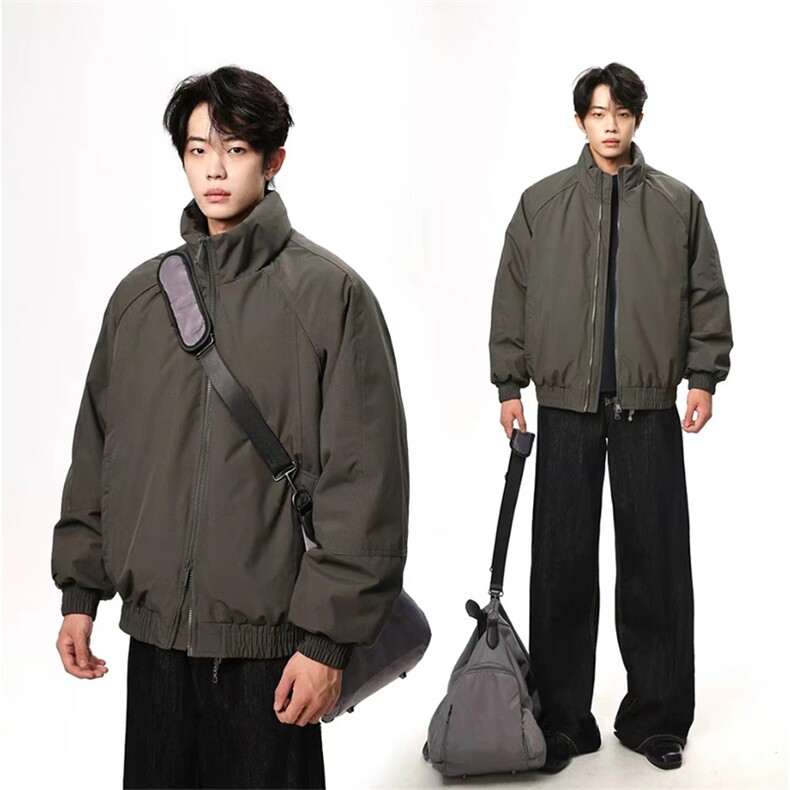 现货3W双拉链棉服男美式穿搭复古工装棉衣加厚保暖25XM88269特P65图片