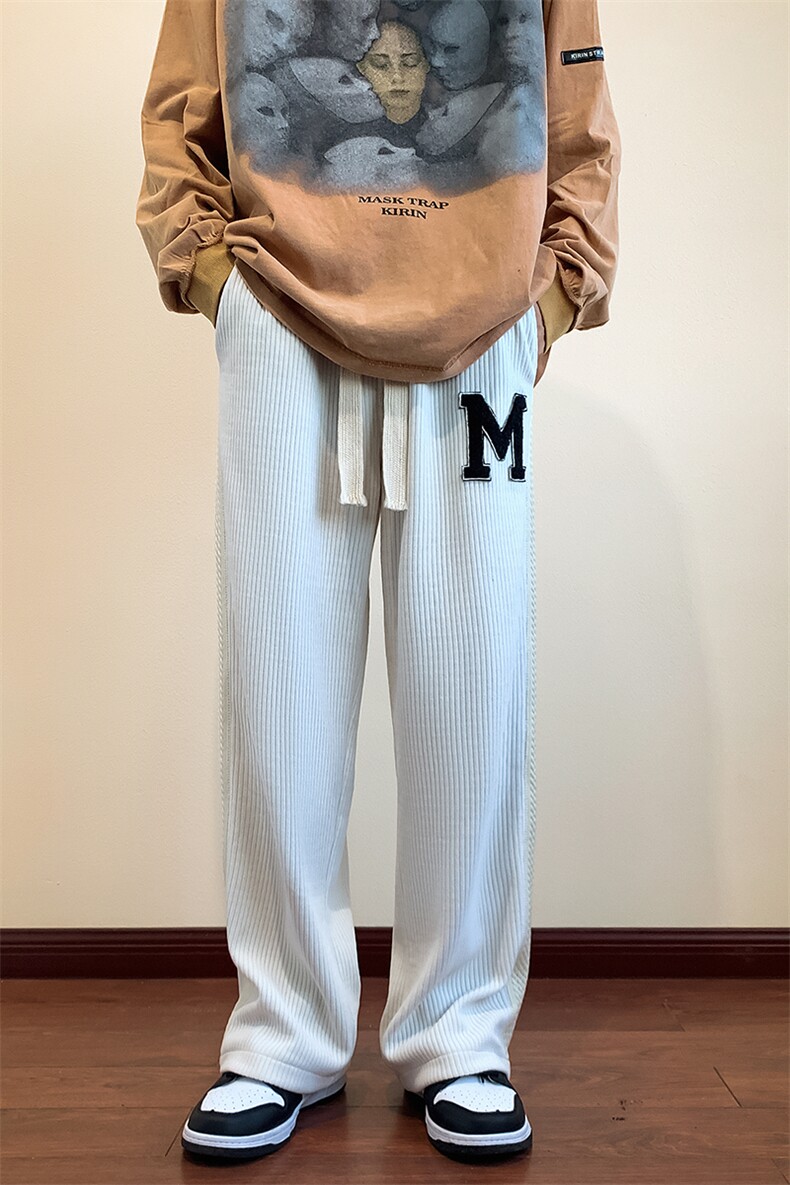 22秋新款欧棉绒宽松休闲oversize情侣休闲长裤B266-X827-P60,男装休闲裤,星座B257-1