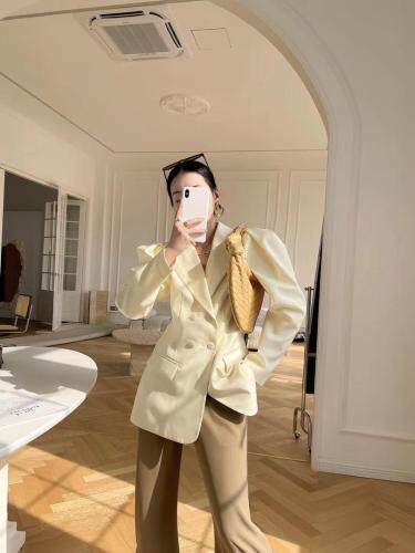 秋季新款上新条纹拼接泡泡袖外套，其它，LION&CAT(2F)