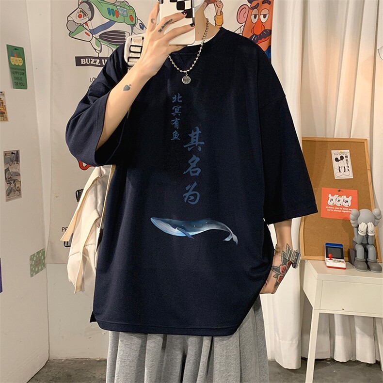 Q11261-P30春夏季七分袖t恤男大码五分袖男短袖中袖,男装T恤,电商A040