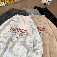 260克重磅扎染德绒半高领打底衫【有货】C403A-DR25202ZR-P25，男装T恤，电商C403A