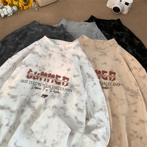 260克重磅扎染德绒半高领打底衫【有货】C403A-DR25202ZR-P25图片