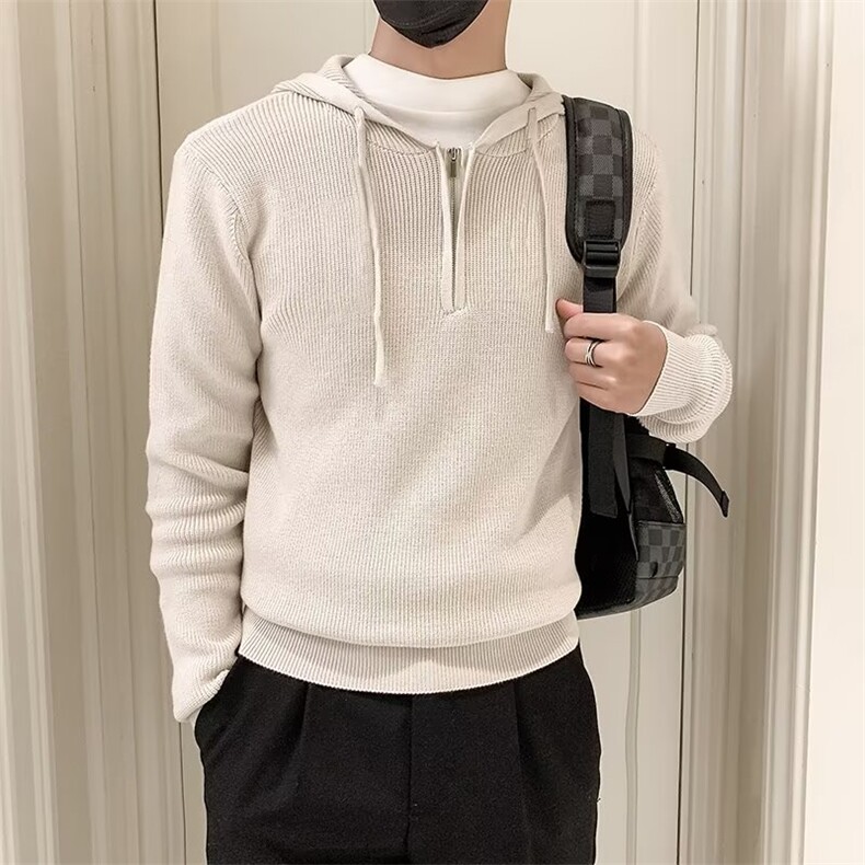织连帽卫衣新款韩版男秋冬季潮流休闲修身加厚保暖长袖毛衣S606,男装针织衫/毛衣,星座506