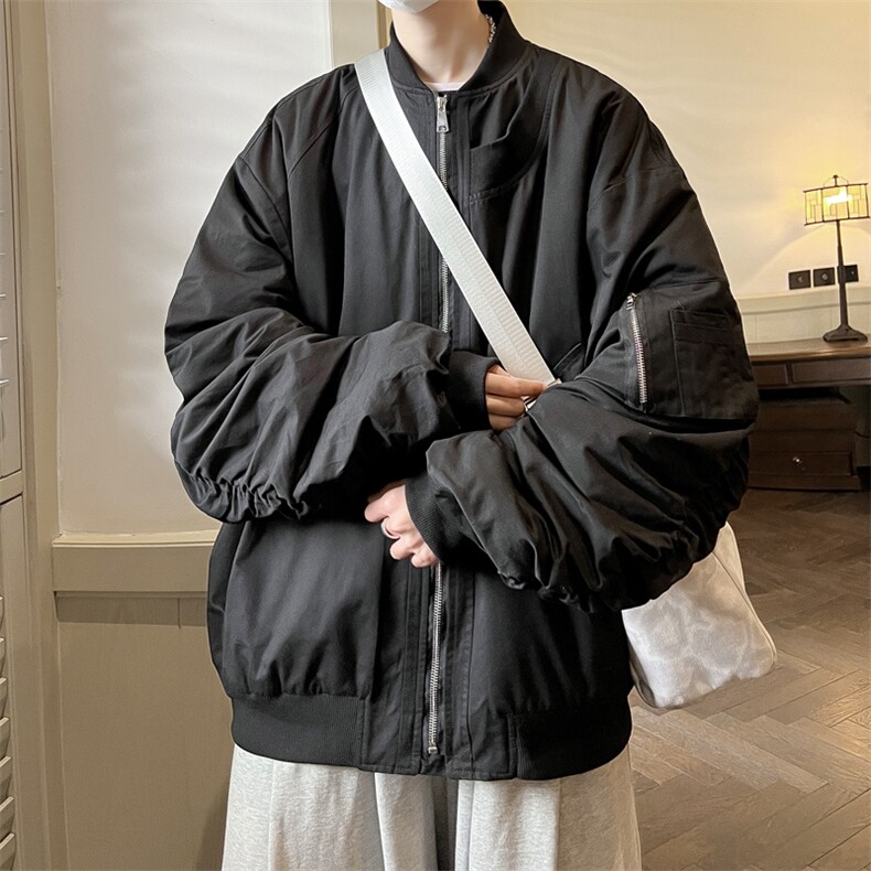 飞行员夹克男解构设计棒球领短外套男XH24-P70,男装夹克,电商B367