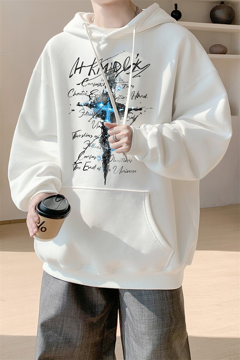 已注册/华棉春秋内景重磅情侣宽松连帽卫衣男WY00655/P45加绒P50,男装卫衣,电商B316