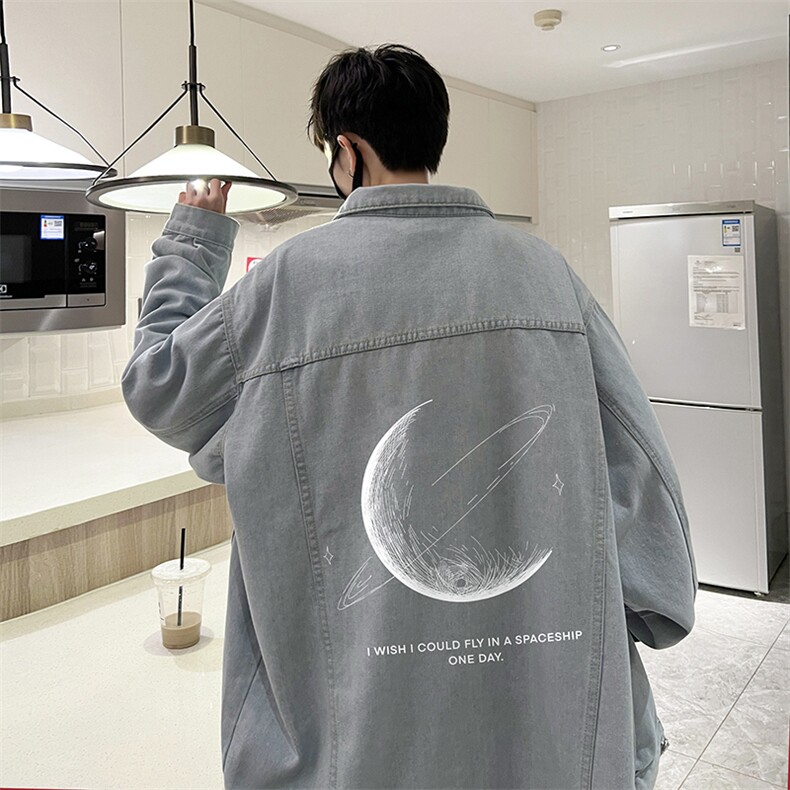 牛仔夹克男大码牛仔外套男茄克NJ77246-P60加绒款-P75,男装夹克,电商A040