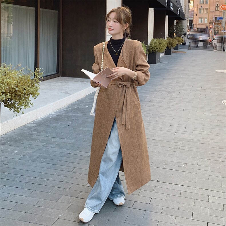 现货设计师极简显瘦呢大衣p195k278-7708-2c210,女装风衣,2C210