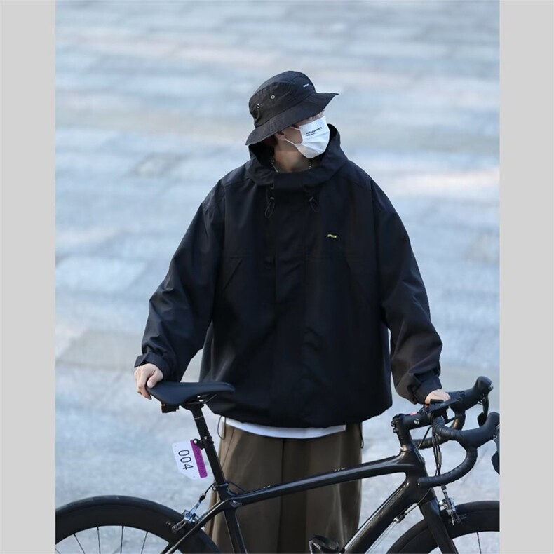 A726-P56日系休闲冲锋衣外套男款春秋季潮牌户外机能工装夹克,男装夹克,星座512-6