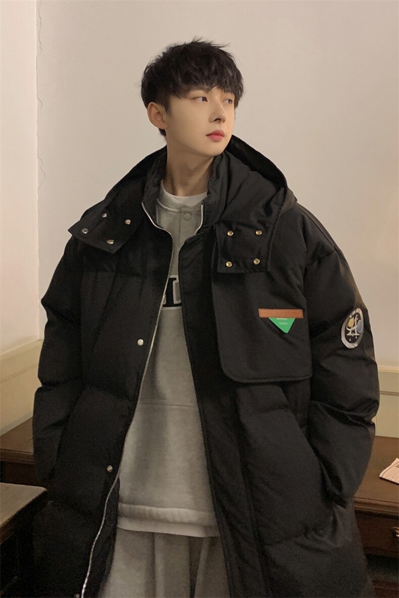 冬季新品中长款连帽棉衣男韩版潮流学生棉服棉袄812-MY668-P148,男装棉衣,星座812