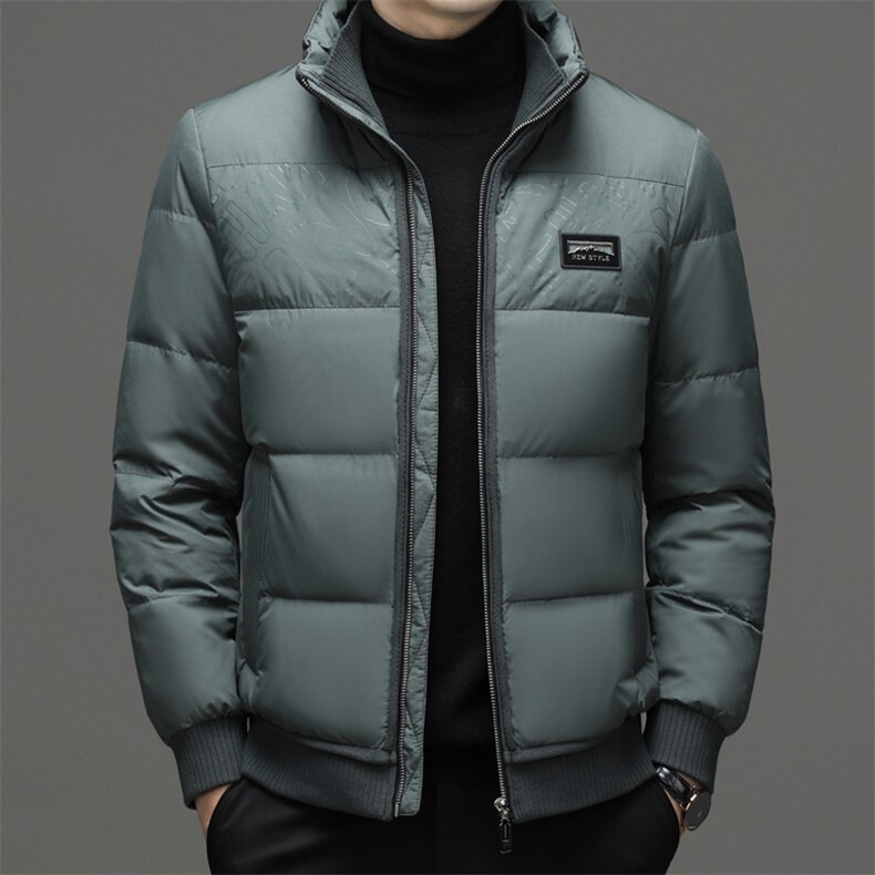 男士立领加厚保暖羽绒服新款冬季男装中年商务休闲外套爸爸装,男装羽绒服,电商B212（原钱塘6029）