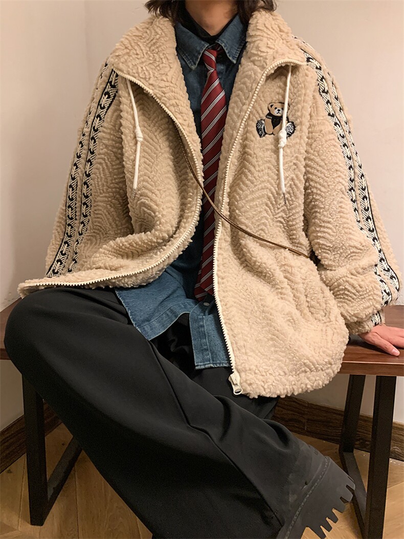 2025新款贴标羊羔绒加绒加厚保暖棉衣A316-1-1-Y74p118控158,男装棉衣,星座906（原电商a316-1）