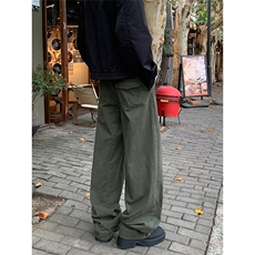 06美式复古弯刀裤百搭垂感收脚宽松工装裤XZ211-1-K2471-P65，男装休闲裤，星座211-1