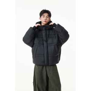 90%绒新标有报告连帽韩版宽松羽绒服上衣Y986/P350 现货图片