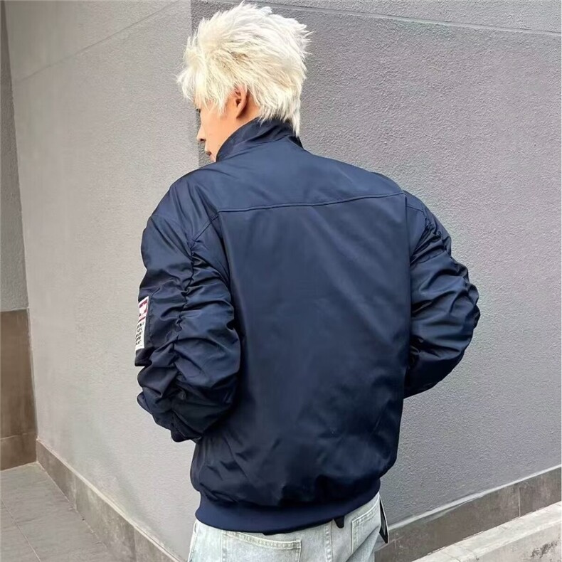 潮牌飞行夹克男复古刺绣棒球服新款春秋季宽松百搭外套情侣款,男装夹克,星座1210-1
