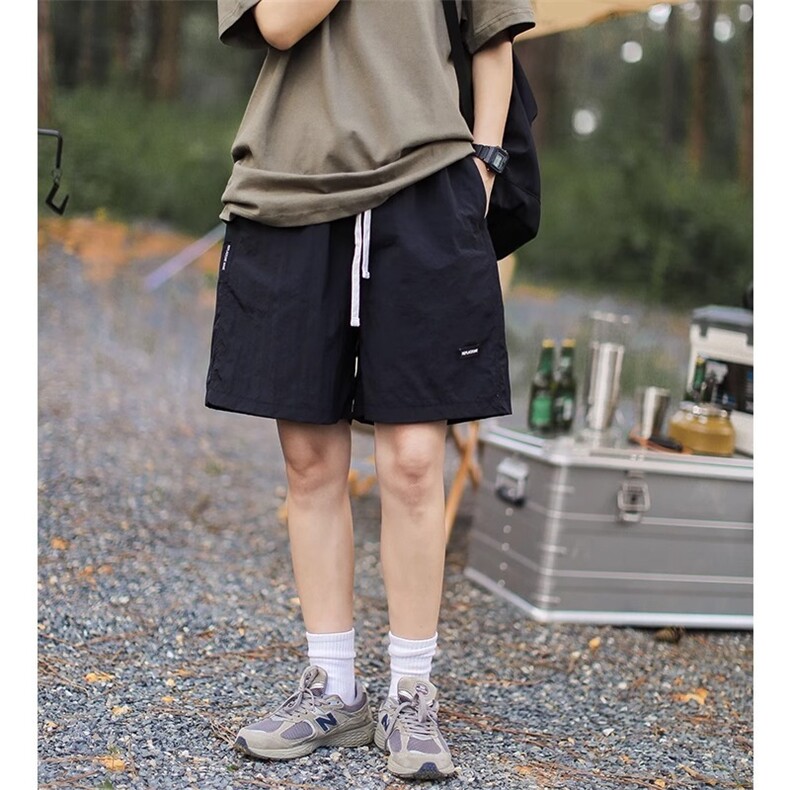 日系休闲五分裤女中性直筒短裤简约外穿潮牌夏季薄款运动中裤，男装牛仔裤，星座1210-1