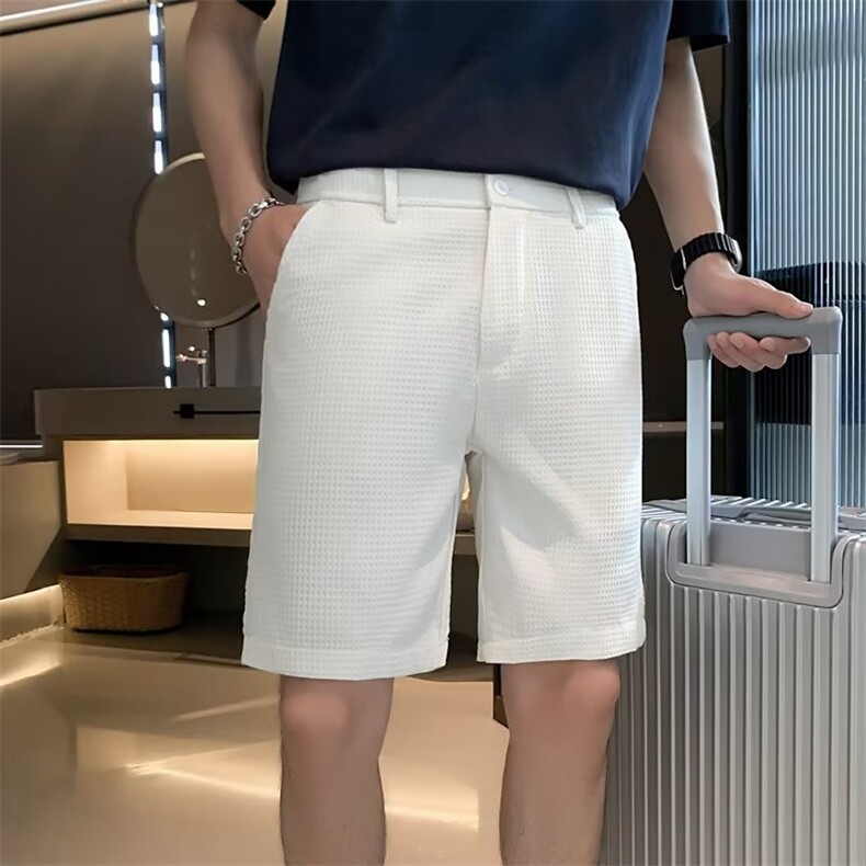 夏季原宿宽松型简约男青春流行休闲气质2023西裤短裤ins潮H302，男装西裤，星座1116A-2（原606A-1）