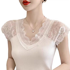 白色蕾丝内搭吊带背心女打底衫2025新款洋气时髦性感V领无袖上衣，女装背心吊带，暖姿羊绒