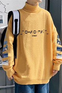 ！2023秋冬新款男士高领毛衣潮牌百搭针织衫打底上衣M706P60图片